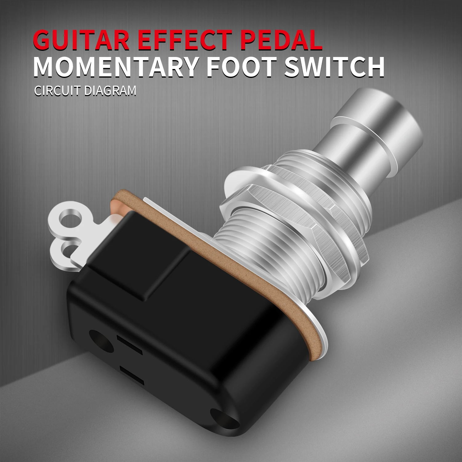 10PCS Momentary Soft Touch Foot Switch SPST Normally Open 2 PIN Stomp Box Push Button Footswitch for Guitar Effect Pedal