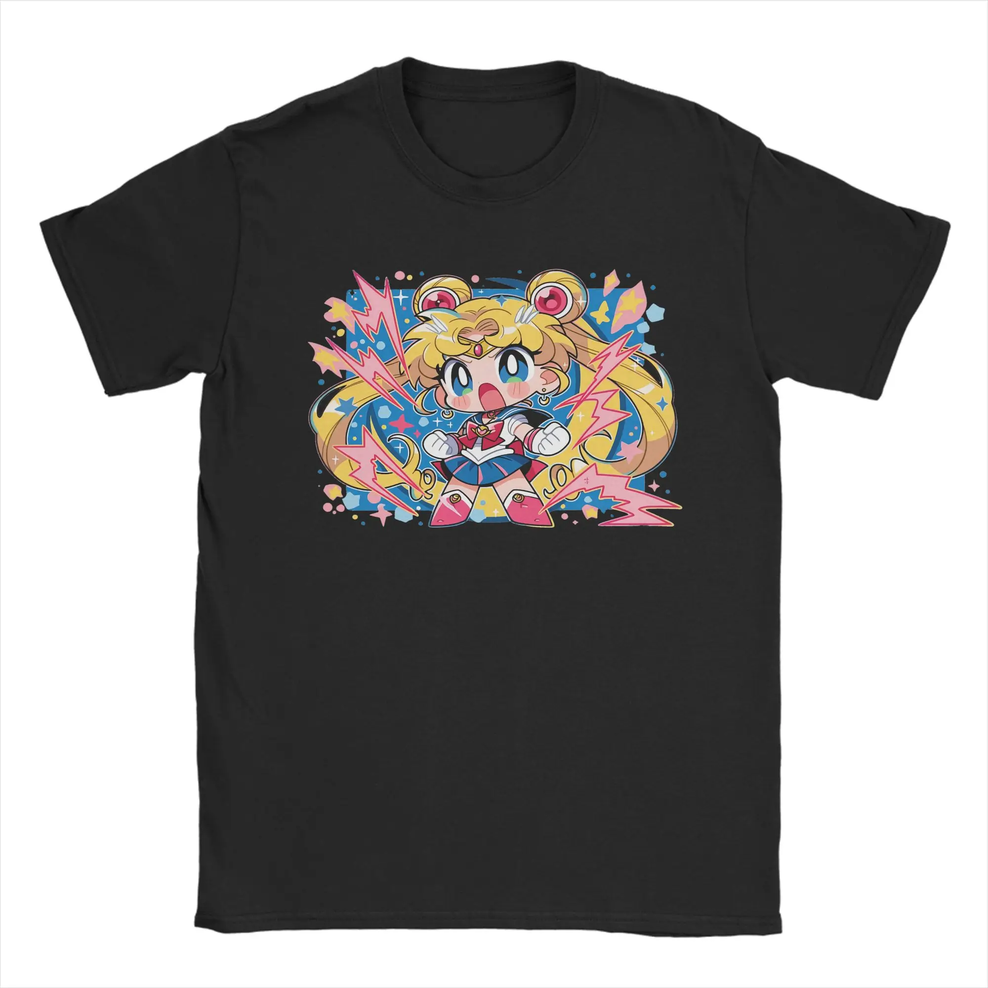 Sailors Moons Japanese Anime T Shirt  Fashion T Shirts Short Sleeve Y2K Casual Tops Summer 100% Cotton Oversize Clothes