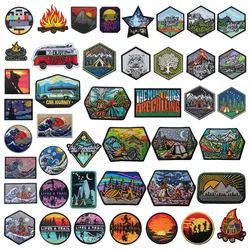 New Creative Natural Light Outdoor Adventure Department Embroidered Field Landscape Backpack Self-Driving Camping Patch