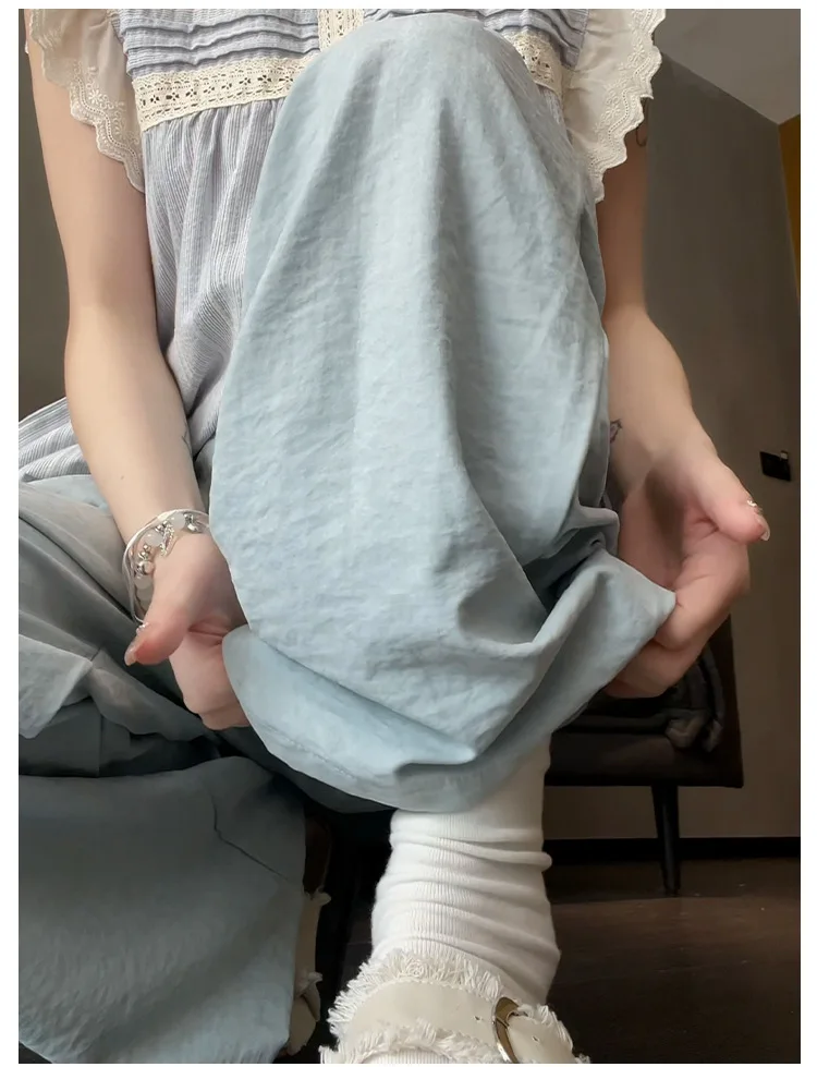 Calças de perna larga veludo feminino inverno lã pelúcia casual relaxado barriga-controle pesado engrossado em camadas forro sherpa 2025