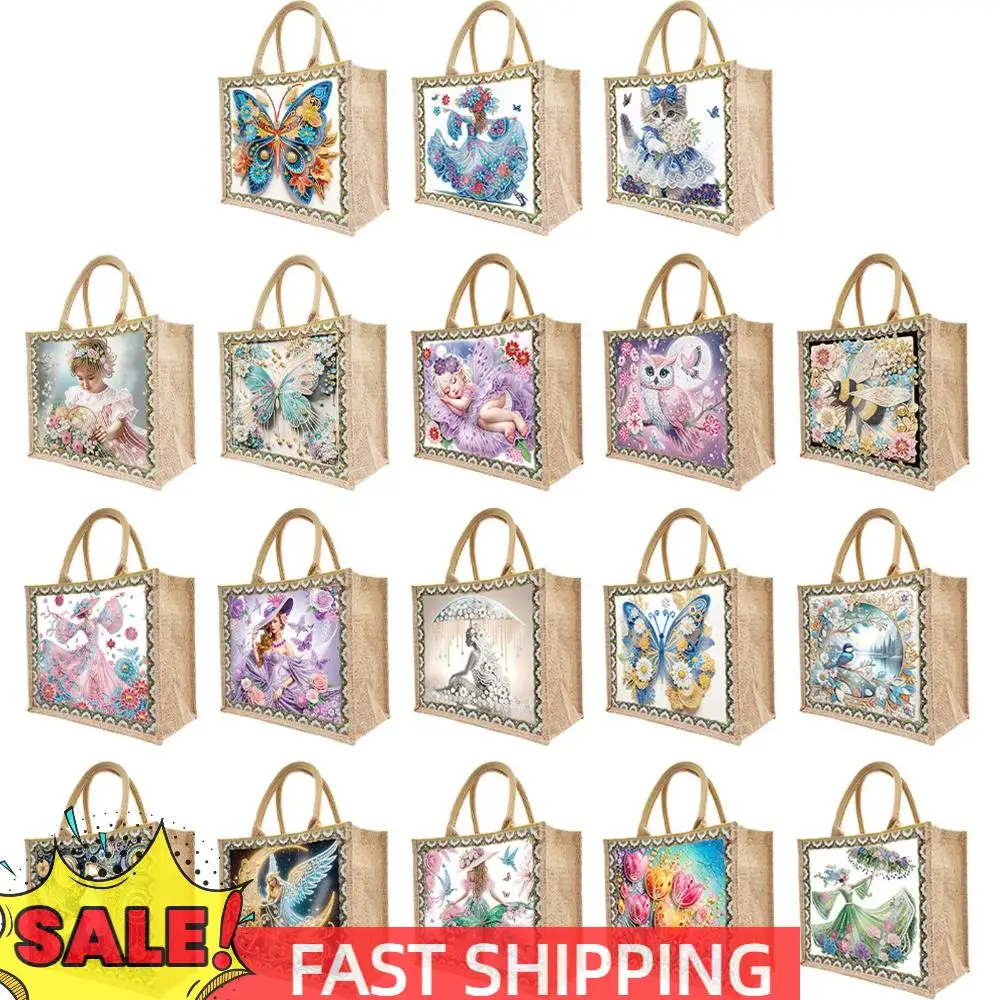 

Waterproof Animal Diamond Painting Handbag Girl Diamond Art Tote Handbag Tulips Diamond Painting Storage Bag for Outdoor Travel