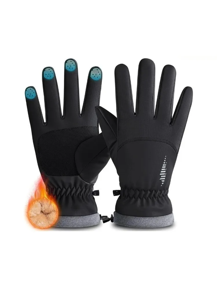 AliExpress NONE Winter Cycling Gloves Full Finger Windproof Thinsulate Thermal Gloves Touchscreen Snowboard Gloves Non-slip Road Bike Gloves