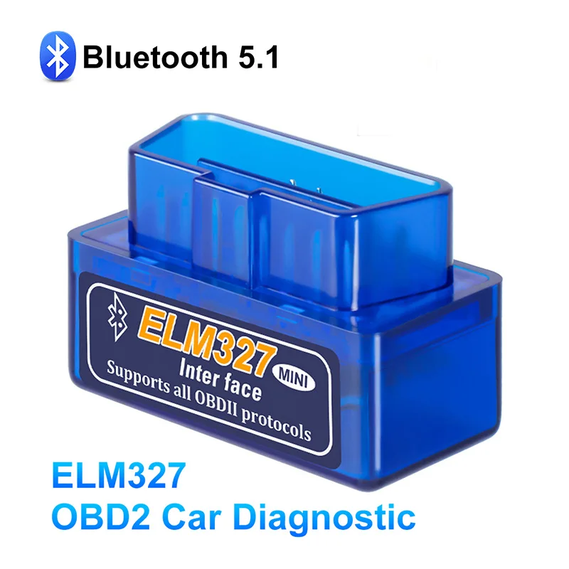 Bluetooth ELM327 V2.1 V1.5 OBD2 OBDII Fault Detector Diagnostic Tool Code Reader Mini Car Universal Scanner on Phone/Computer