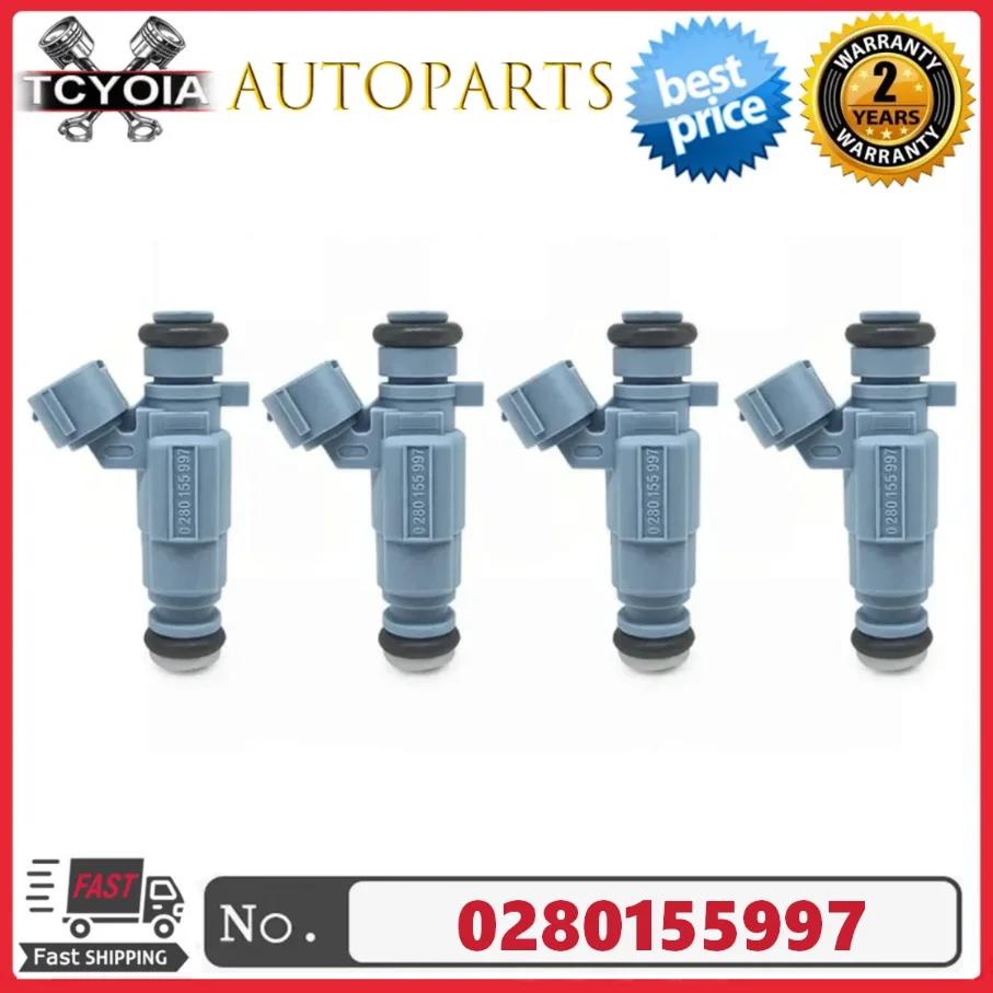 4pcs/lot Fuel Injectors 0280155997 For VW Golf IV New Beetle Bora Jetta IV Skoda Octavia Seat Ibiza 6L Cordoba 1998-2010 2.0L