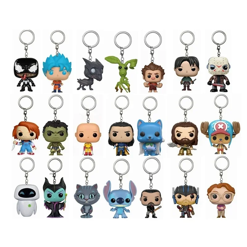 FUNKO different styles Keychains with box Where are the Fantastic Beasts narto dragon ballz Figure Collection Model Toy Gift