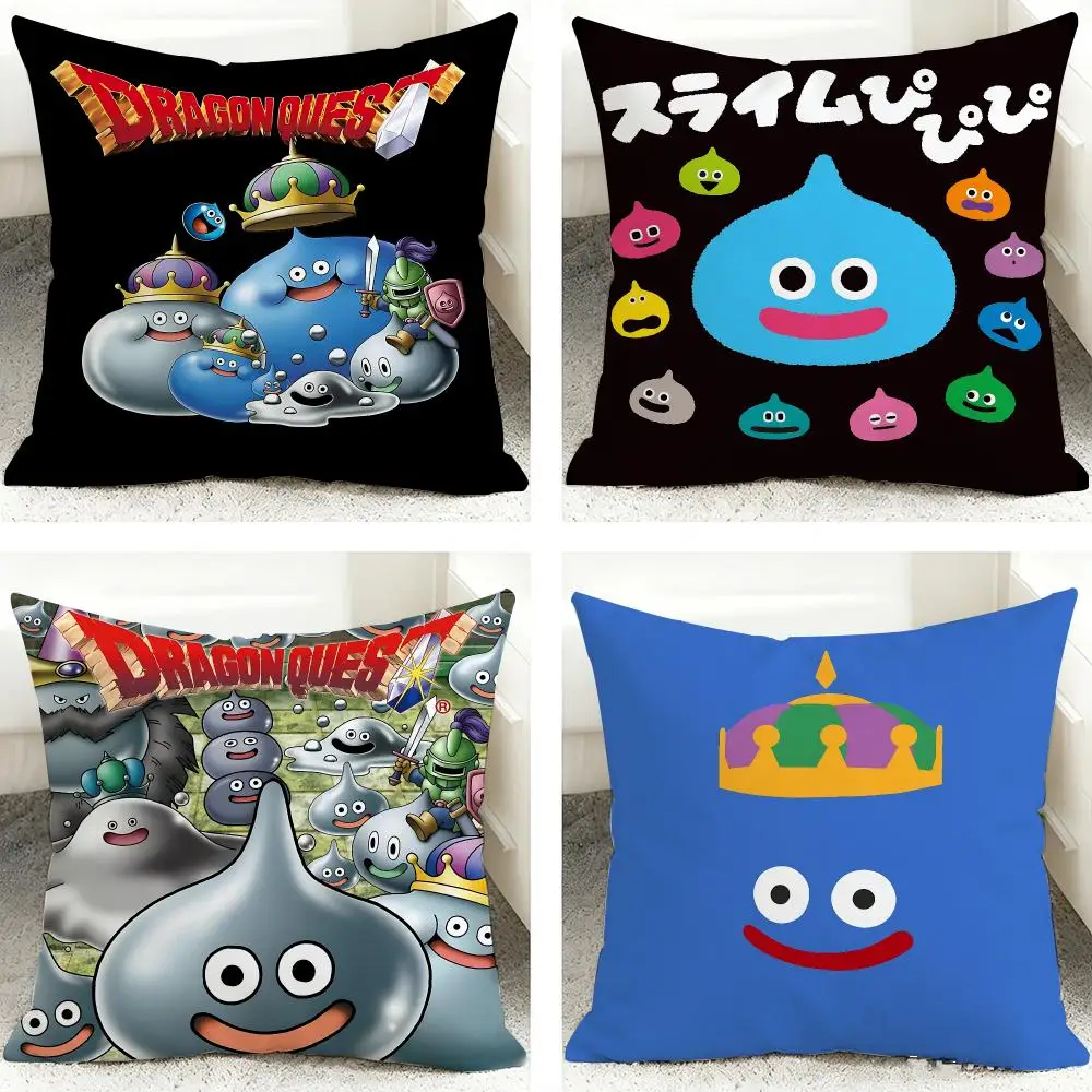 Dragon Quest Heroes Rocket Slime Cushion Cover 40x40cm Square Decorative Sofa Cushion Cover Bedroom Living Room Home Decor Gift