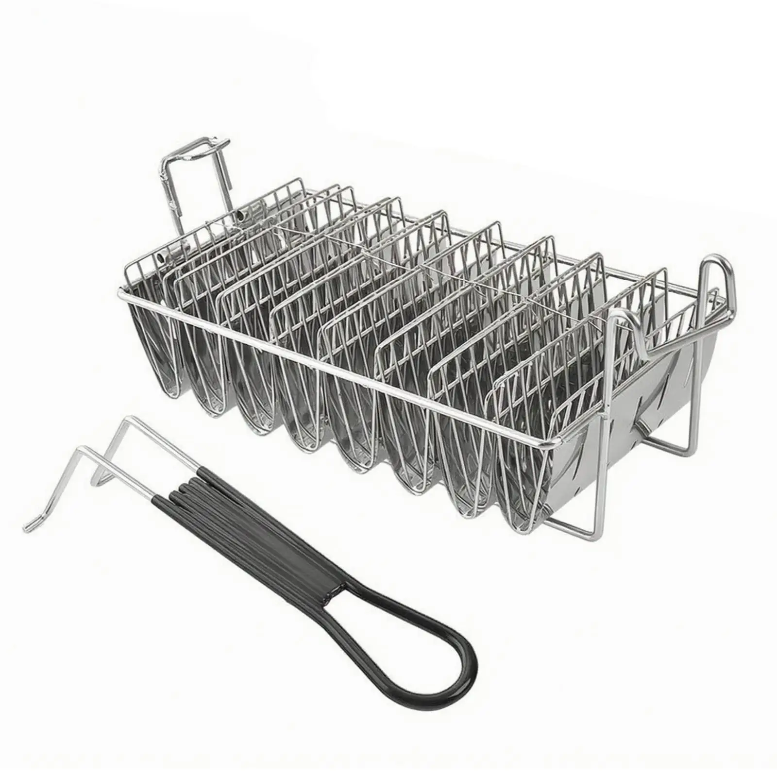 V-Shaped Taco Shell Forming Basket Sturdy 8-Compartment Taco Shell Frying Rack Easy to Use Long-Lasting for Home Cooks
