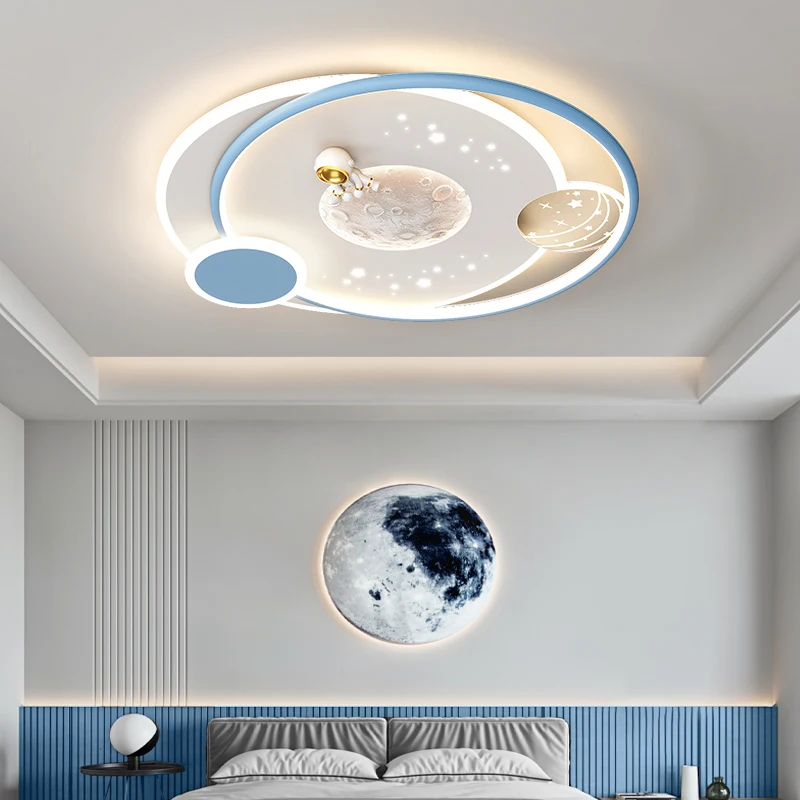 Mond Planet LED Decken leuchte Schlafzimmer Decken leuchte Wohnzimmer modernen Fantasy-Stil Kinderzimmer Beleuchtung dekorative Lampe