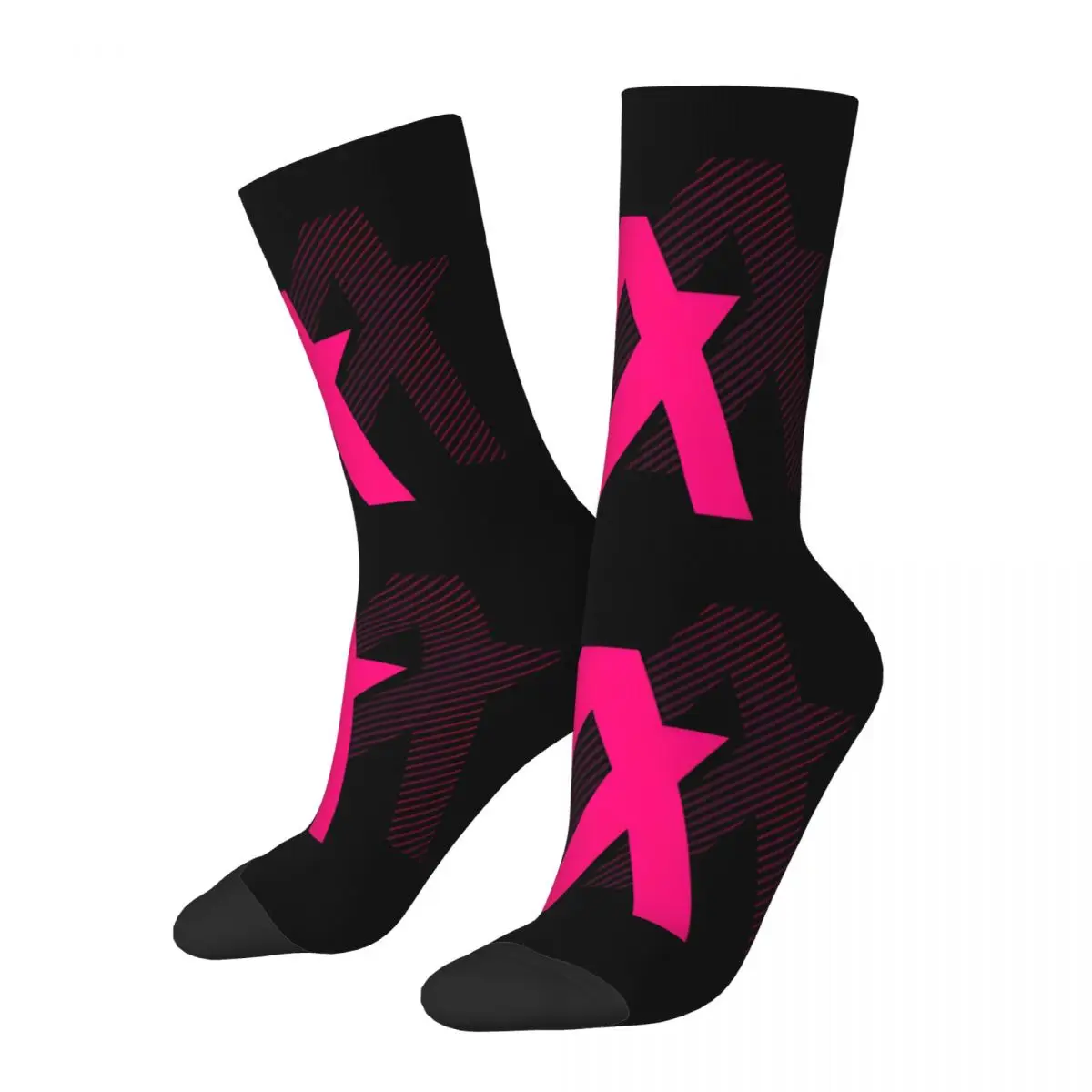 Pink Logo Men's Socks Retro Harajuku Algorand Technologies Street Style Novelty Pattern Crew Sock