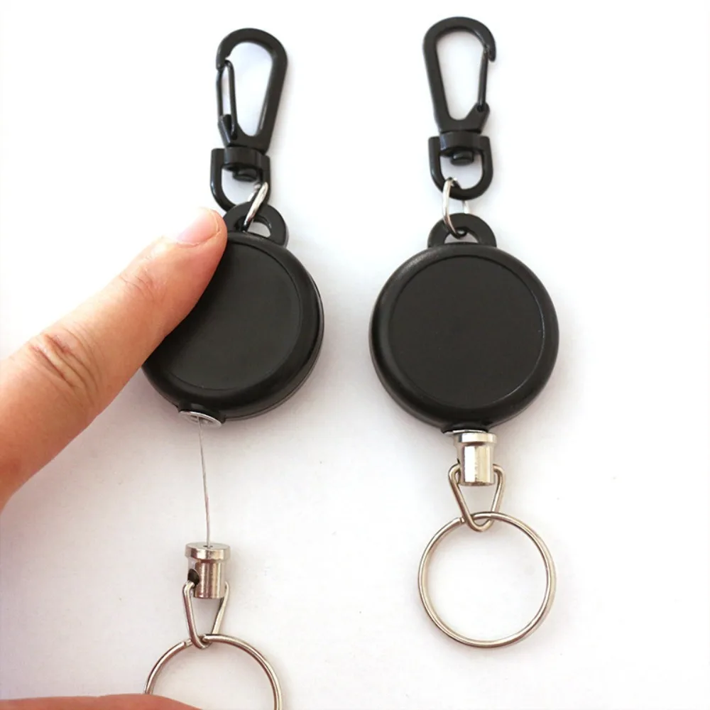 Keychain Badge Reel Retractable Backpack Doll Pendant Clip Hook Anti-lost Keyring Retractable ID Work Pass Card Clip Badge Reels