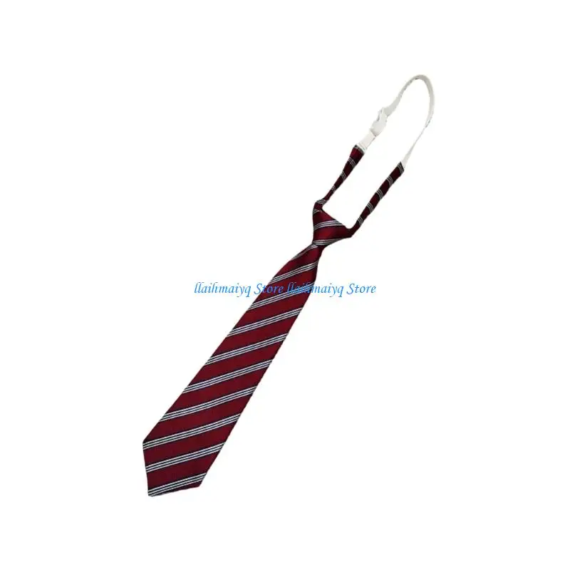 

573B Fashion JK Stripe Necktie Adjustable Neck Tie Neckwear For Women Men Teens Business And School Uniform Accessories