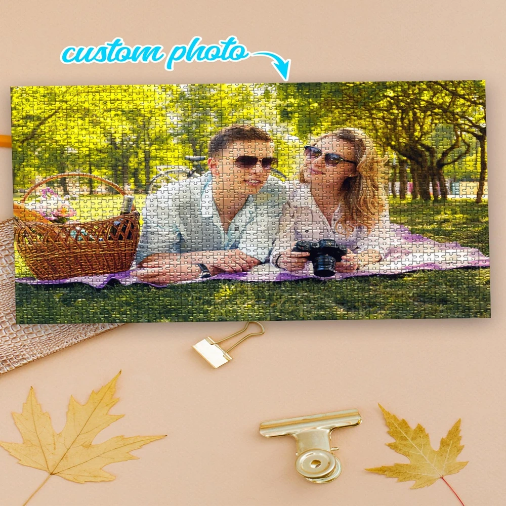 35/150/300/500pcs Vintage Couple Customized Photo Personalised Decompression Puzzles For Children Toy Children Gift