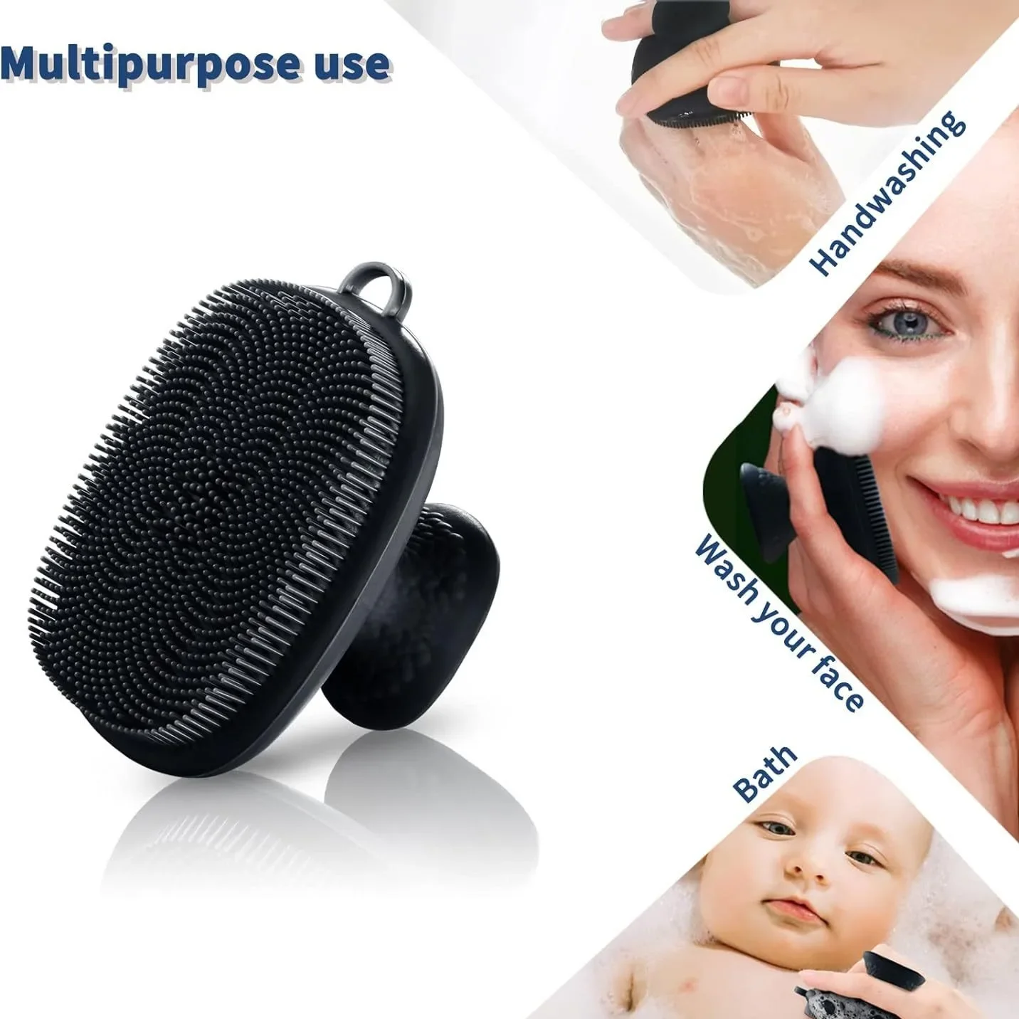 Épurateur de visage en Silicone pour hommes et femmes, brosse de nettoyage du visage, brosse de lavage du visage en Silicone, nettoyage manuel, soins de la peau