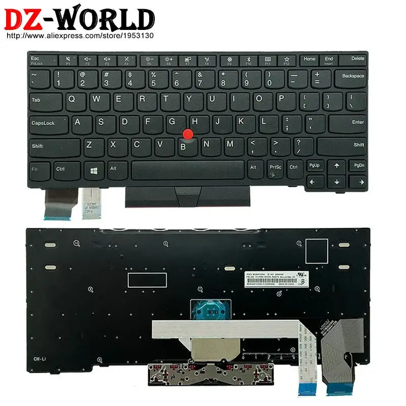 US English Backlight Keyboard for Lenovo Thinkpad X280 A285 X390 X395 X13 L13 Yoga Gen 1 2 Laptop 01YP080 5N20V43181 01YP120