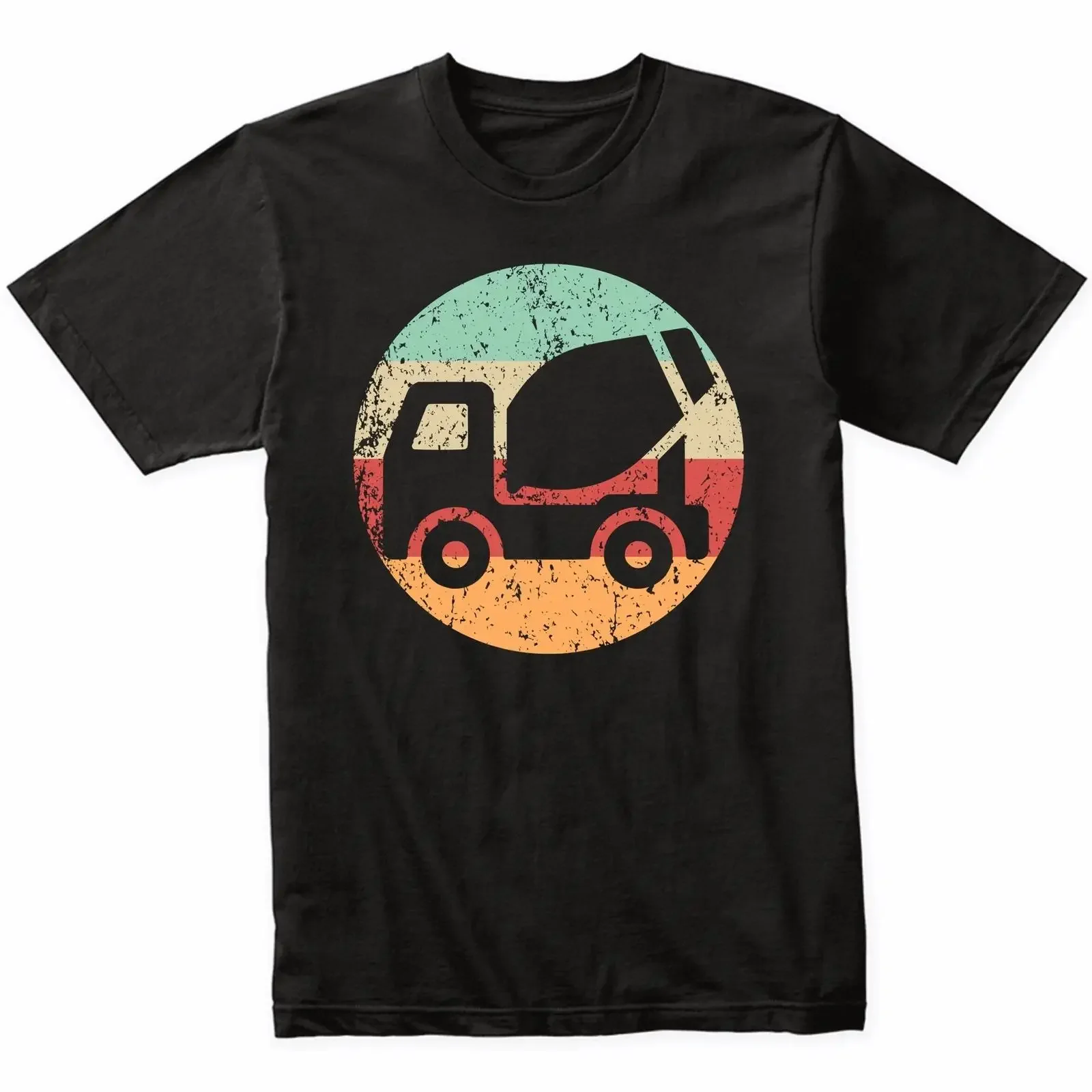 Retro Cement Truck Vintage Style Driver T Shirt Colors vintage Washed streetwear graphic Comfortable Soft Stretched Casual