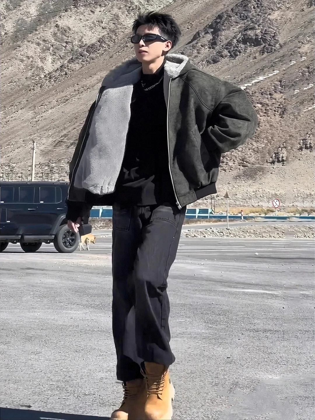 

Men's Thiened Fce Lined Cotton Jaet American Sle Winter Coat Cleanfit Leather irt Casual Hooded Zipper Closure Lon...