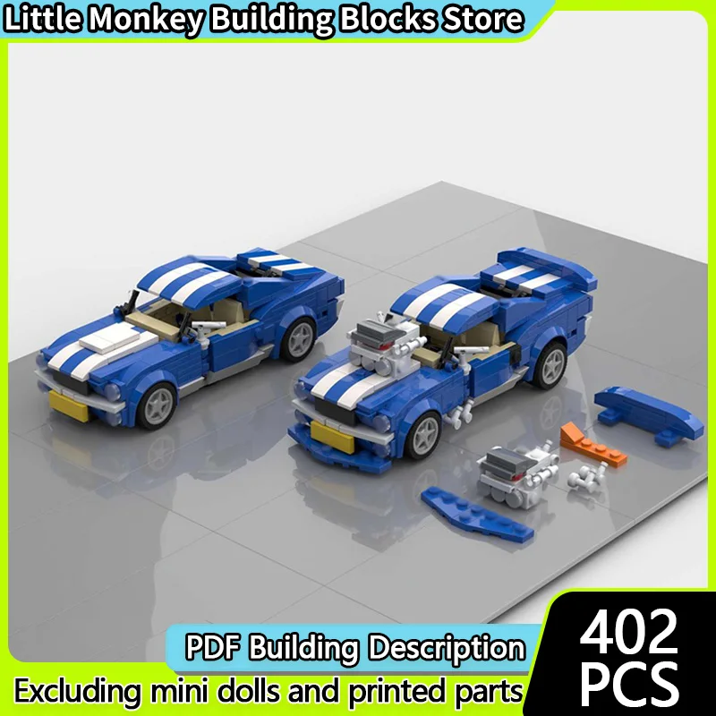 

Speed Racing Car Model MOC Building Bricks Mustang GT Muscle Car Modular Technology Children Holiday Gifts Assemble Toys Suit