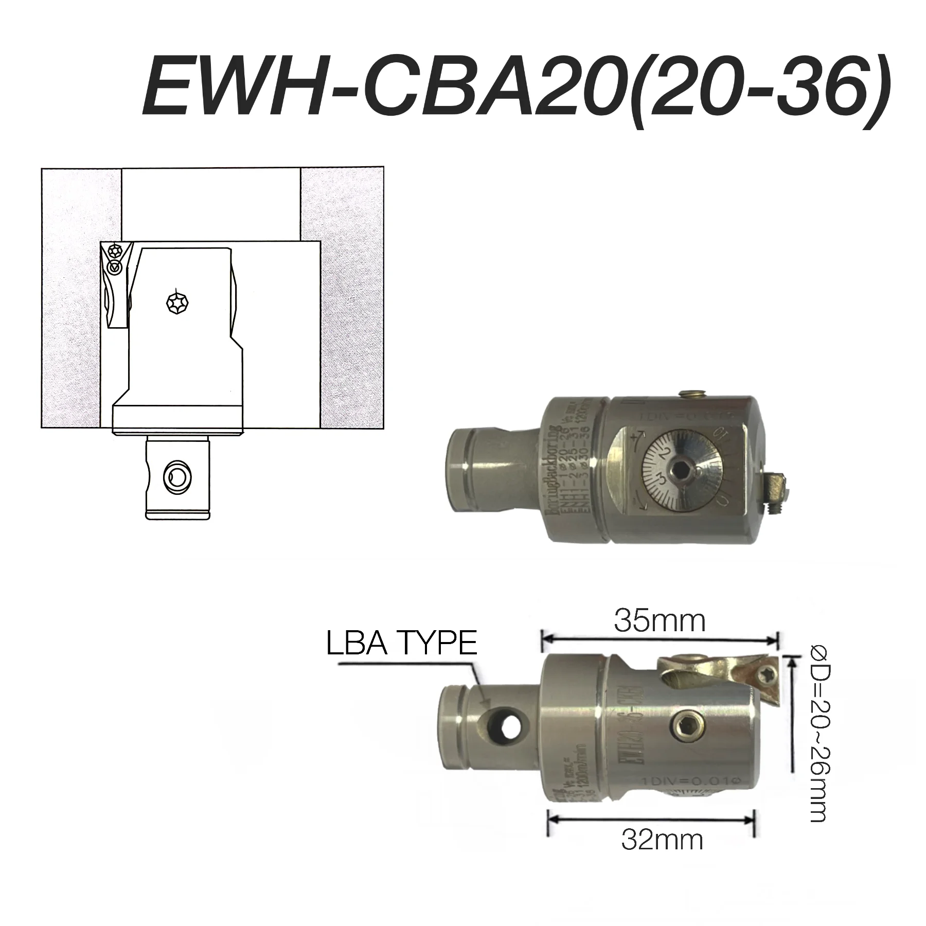 Wysoka precyzja i trwałość: EWH-CBA20 – idealny głowica do frezowania walców z nierdzewnej stali