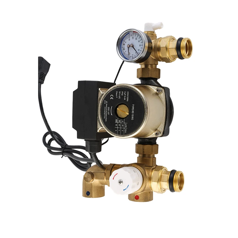 

Современный латунный комплект для автоматического смешивания воды с циркуляционным насосом для систем напольного отопления в квартирах (для ATV и UTV)