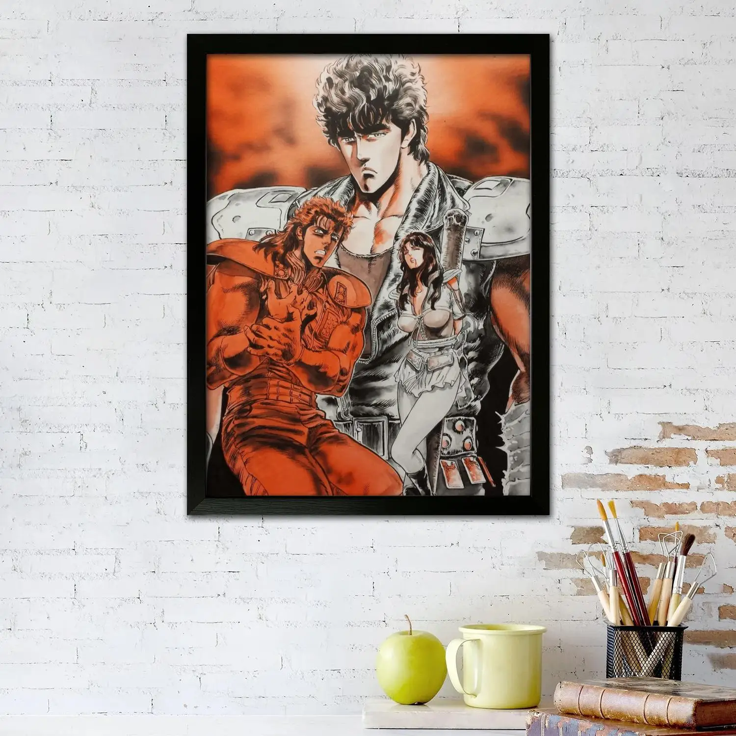 hokuto no ken Canvas Art Poster and Wall Art, Picture Print, Modern Family Bedroom Decor, Posters,Decorative painting