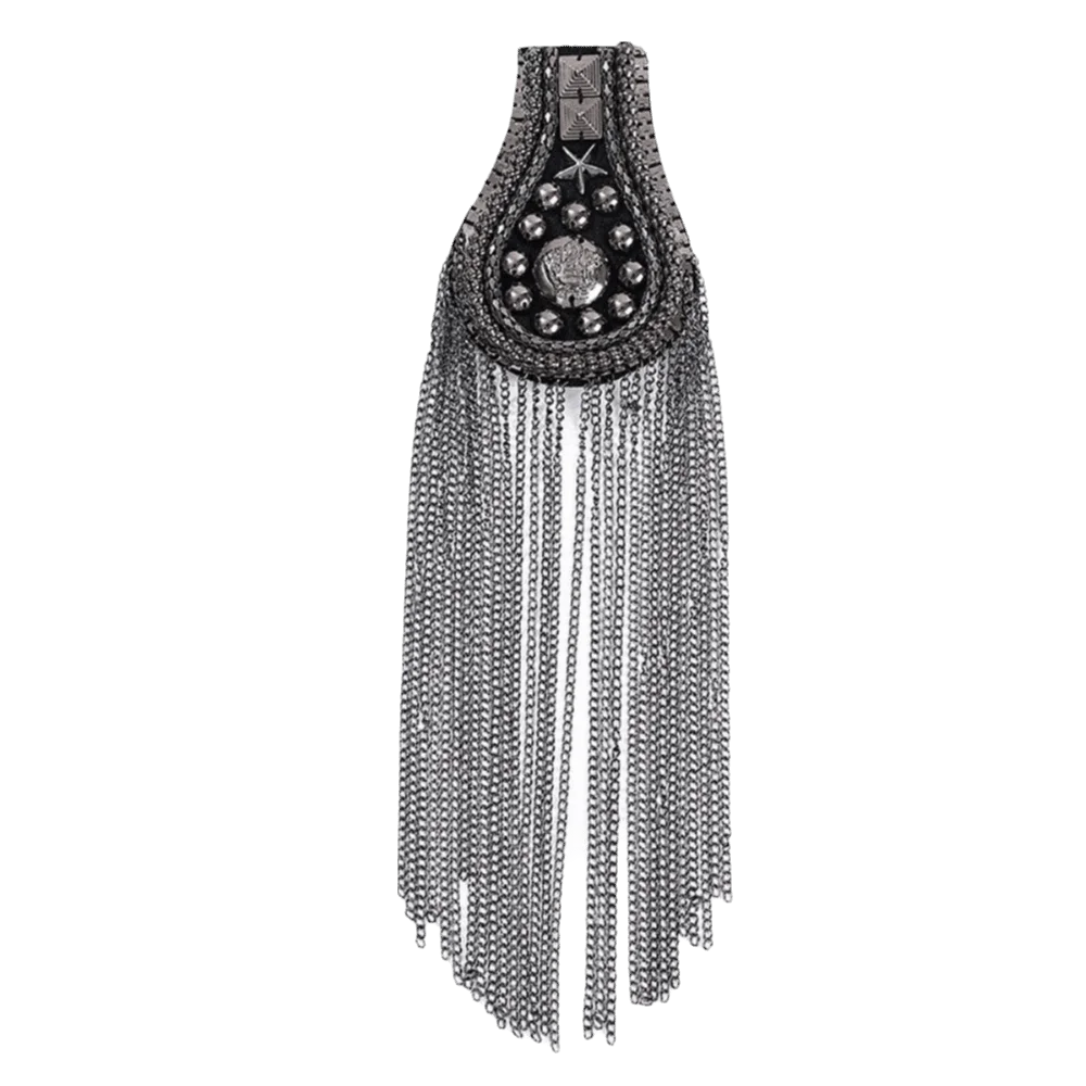 Jewelry Epaulet Tassel Chain Shoulder Board Brooch Alloy Star Shoulder Flash Cool Breastpin Epaulette Unisex