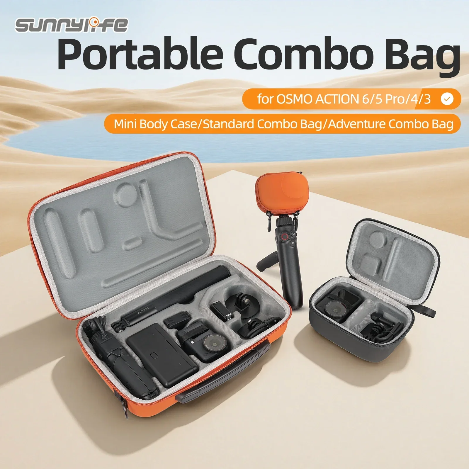 Storage Case For DJI Osmo Action 6 Portable Combo Carry Bag For DJI Osmo Action 6 Sports Camera Accessories