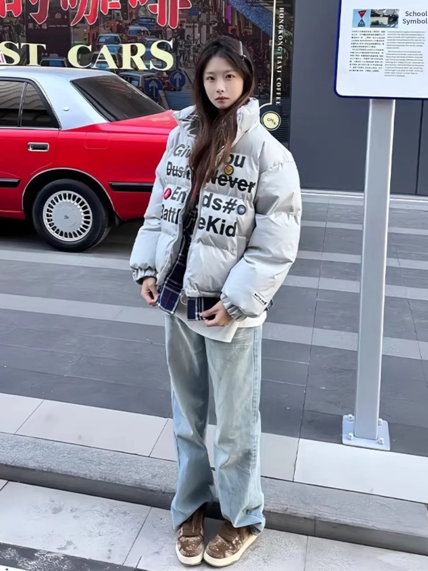 

Мужская зимняя куртка в американском ретро-стиле, в клетку, из хлопка, свободного кроя, с длинными рукавами, на молнии, теплая