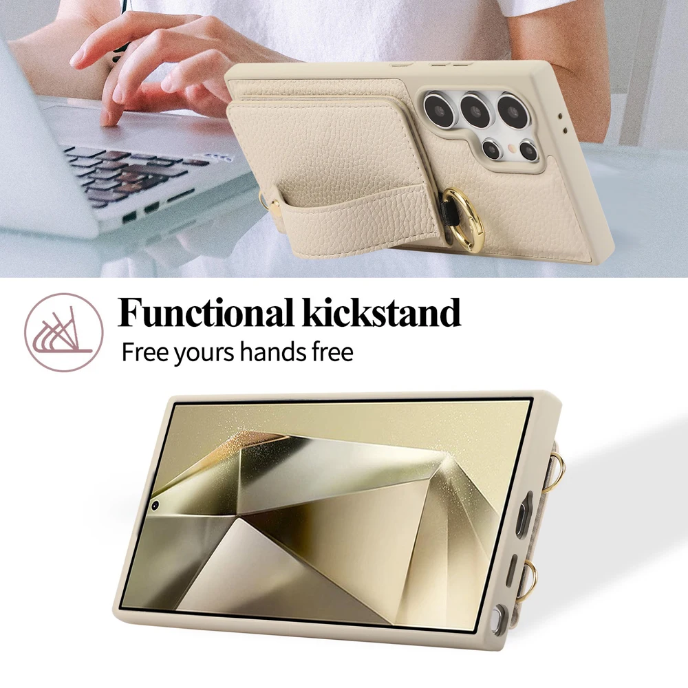 Etui na telefon Samsung Galaxy S25 Ultra S24 FE S23 S22 Plus ze smyczą i paskiem na nadgarstek do Samsung Galaxy S25 Ultra S24 FE S23 S22 Plus — zdjęcie produktu 4
