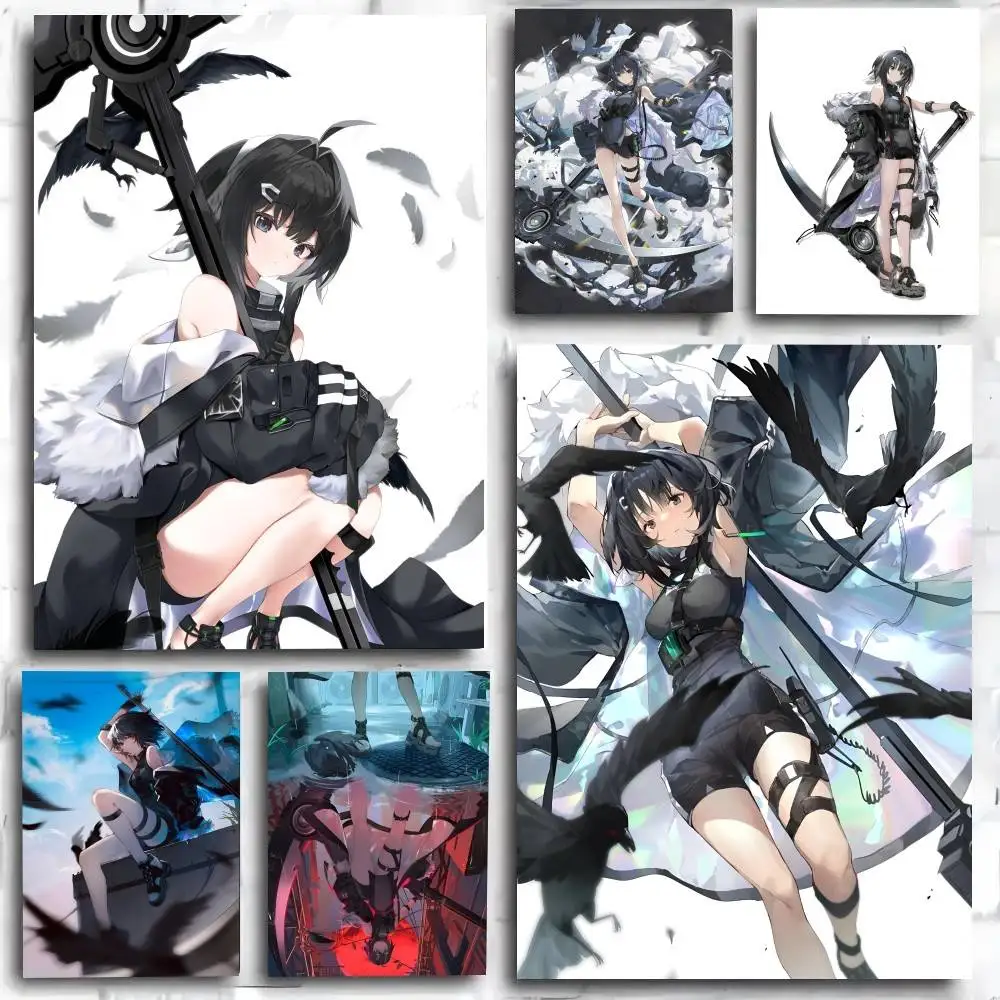 Game Arknights La Pluma    Poster and Prints Wall Art Pictures for Modern Bedroom Game Room Home Decor