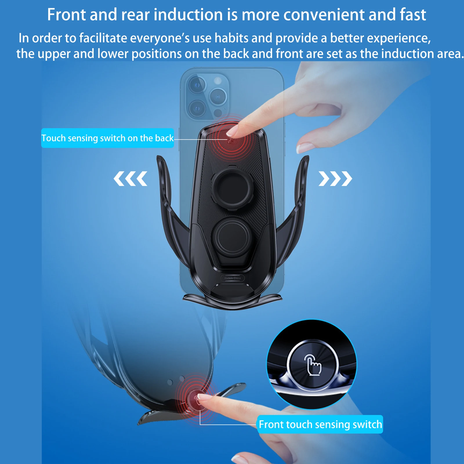 Car Phone Holder for Peugeot 2008 2019-2023 Screen Navigation Bracket Magnetic New Energy Wireless Charging Rack