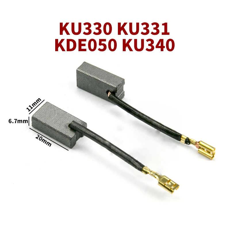 Escova de Carbono para Kasson Ku340 Ku331 Kde050 Ku340 Martelo Elétrico Picareta Impacto Broca Acessórios da Escova de Carbono 20x11x6.7 mm