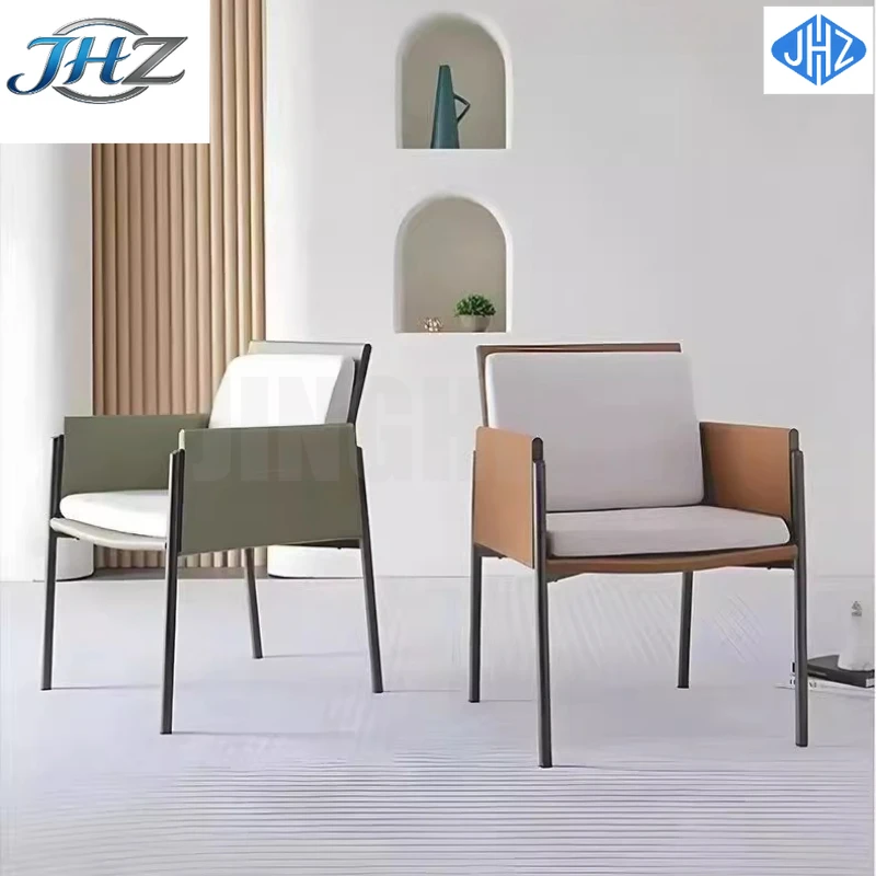 JHZ for Creative  Dining Chairs Nordic High End Modern Nordic Waiting Dining Chairs Minimalist Clear Lazy Muebles Home