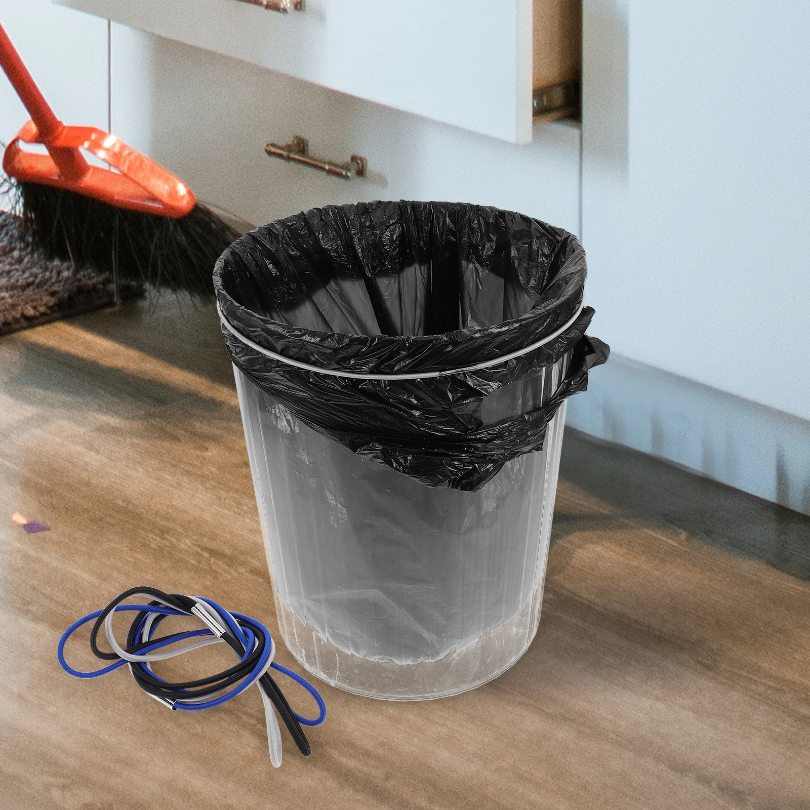 

3 Pcs Trash Can Elastic Bands Heavy Duty Rubber Secure Fit Fixing Straps Reusable Large Size Fits Waste Bins Household ganizers