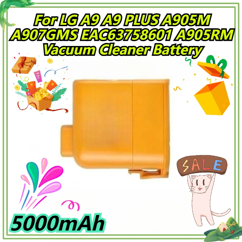 

5000mAh For LG A9 A9 PLUS A905M A907GMS EAC63758601 A905RM Vacuum Cleaner Battery