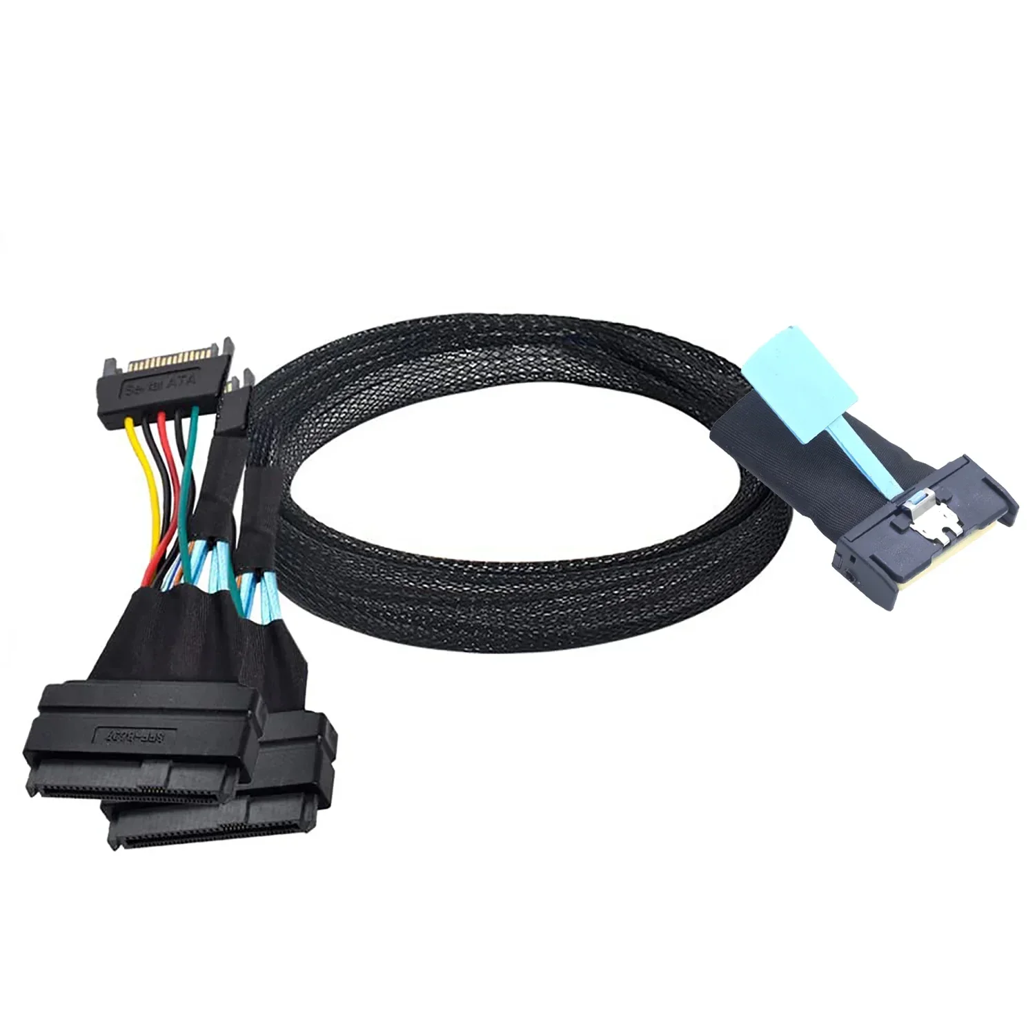 PCIE G 5.0 Slimline SAS MCIO 8i 8X 74P to 2XSFF 8639+15P server data connection Adapter cables