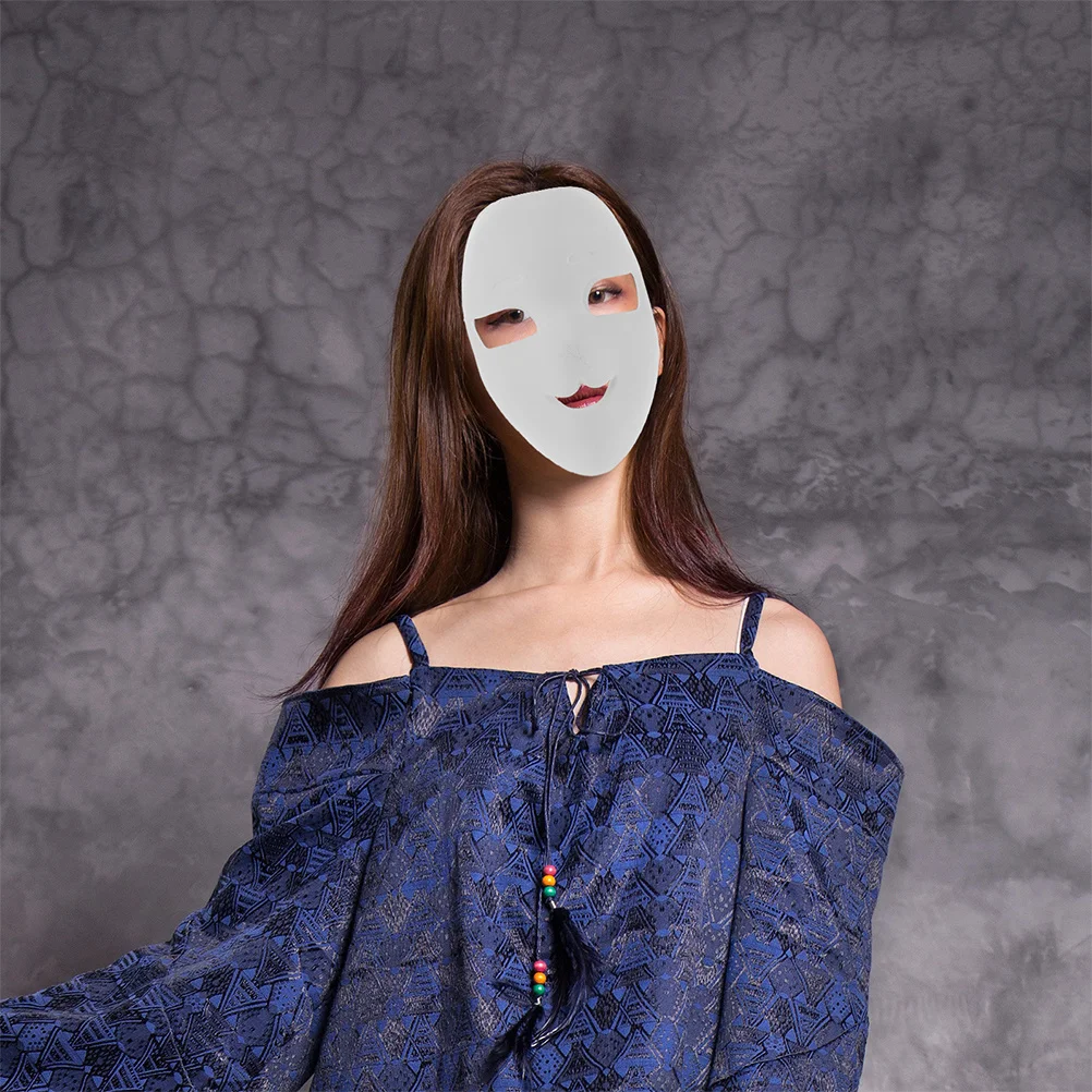 หน้ากากจิ้งจอกเปล่า 2 ชิ้น สำหรับงาน DIY หน้ากากปาร์ตี้แฟนซีแบบยังไม่เสร็จสี  สำหรับผู้ใหญ่  สามารถทาสีได้  งานฝีมือ