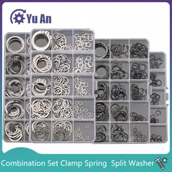 Circlips for Holes / Circlips for Shafts / E Ring Combination Set Clamp Spring Split Washer C-type E-type Circlip Plier Set