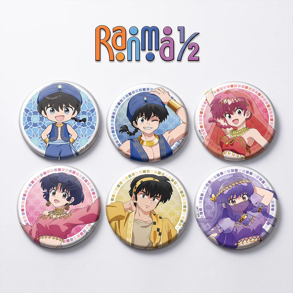 Ranma 1/2 Shampoo Ranma Saotome Badge Cosplay Cute Anime 58MM Acrylic Keychain Backpack Decoration Charm Decoration Fans Gift