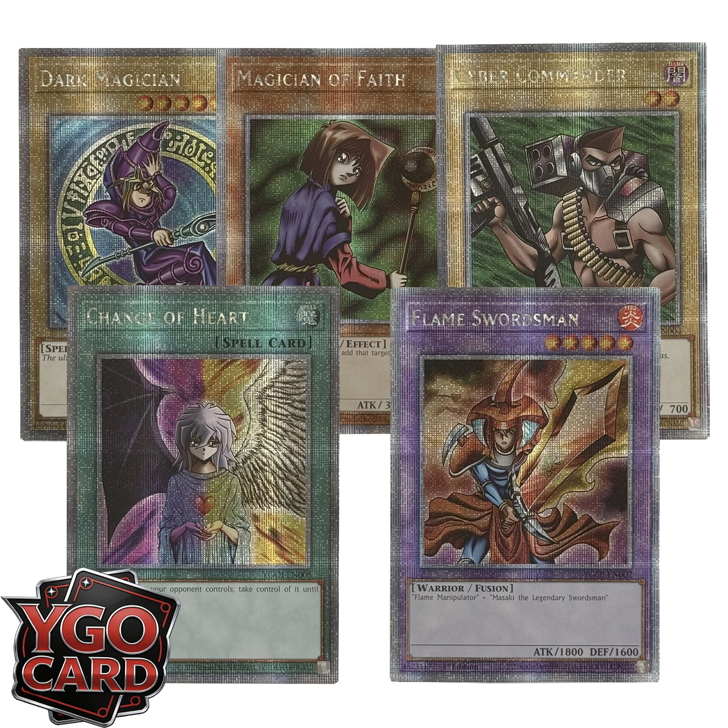 Orica YUGIOH DIY Proxy Cards Flame Swordsman Change of Heart Cyber Commander Magician of Faith Dark Magician NonOriginal