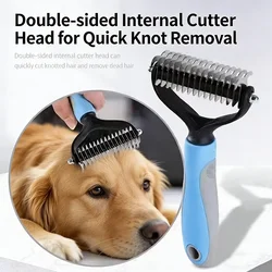 dog brush double-sided hair removal comb and hair removal tool used to remove mats and tangles the best pet grooming brush