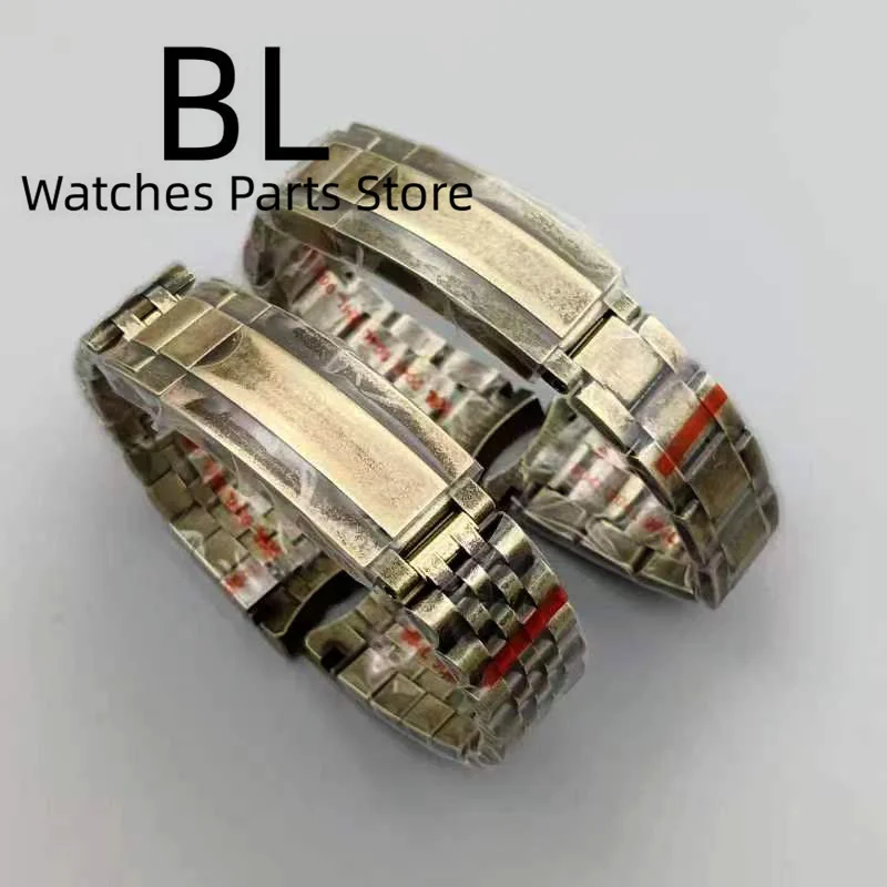 BLIGER 20mm/21mm Brused Watch Band Bronze 904L Stainless Steel Oysters/Jubilee Bracelet With Glide Clasp For 40mm41mm43mm Case