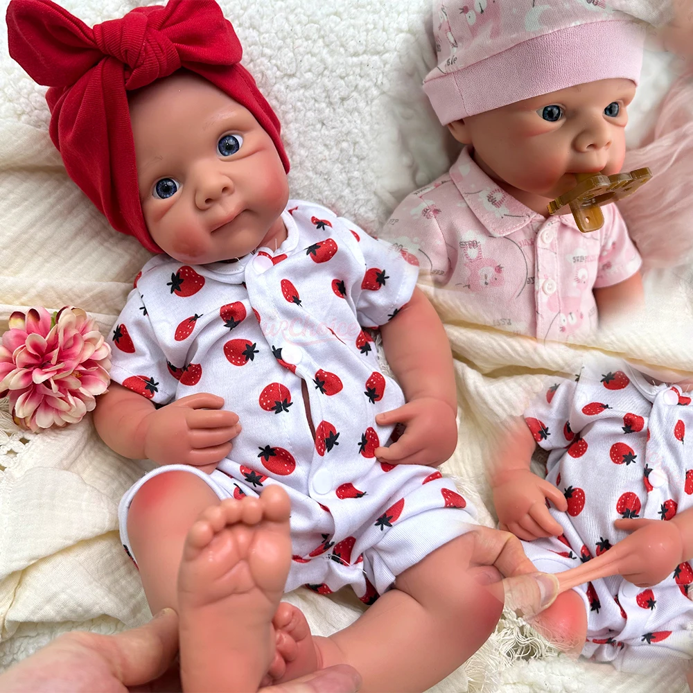 

20Inch Lifelike Silicone Baby Girl Can Open Mouth Bettie Soft Exquisite Hand-Painted Details for Doll Enthusiasts & Collections