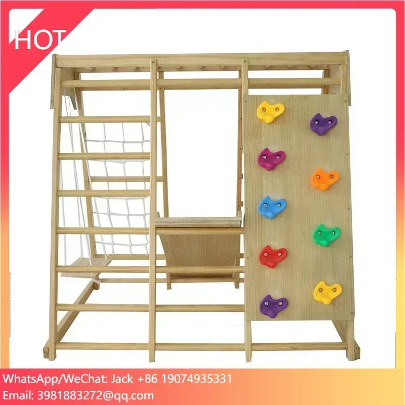 

2025Wholesale Children Toddler Kids Jungle Gym Equipment Climbing Slide Kit Rock Climbing Wall for Kids Indoor Outdoor