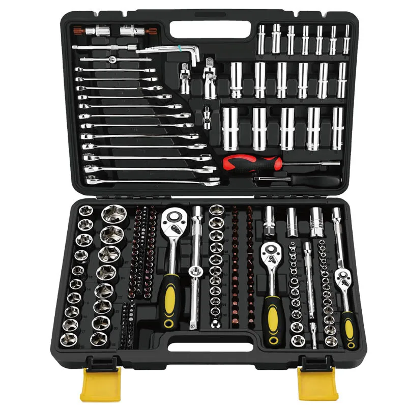 172 pieces of set tool Comprehensive auto repair tool set Hardware tool set spine wheel wrench sub -light tool box