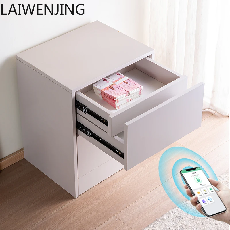 h27- hidden hidden compartment bedside table with hidden dark layer drawer intelligent insurance storage cabinet