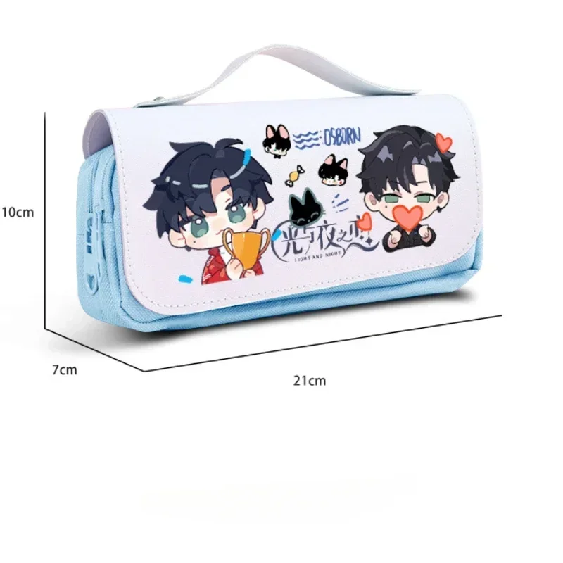 Anime Light and Night Evan Pencil Case Cosplay Pencil Bag Pen Bag Back To School Supplies Pencil Pouch Christmas Gifts