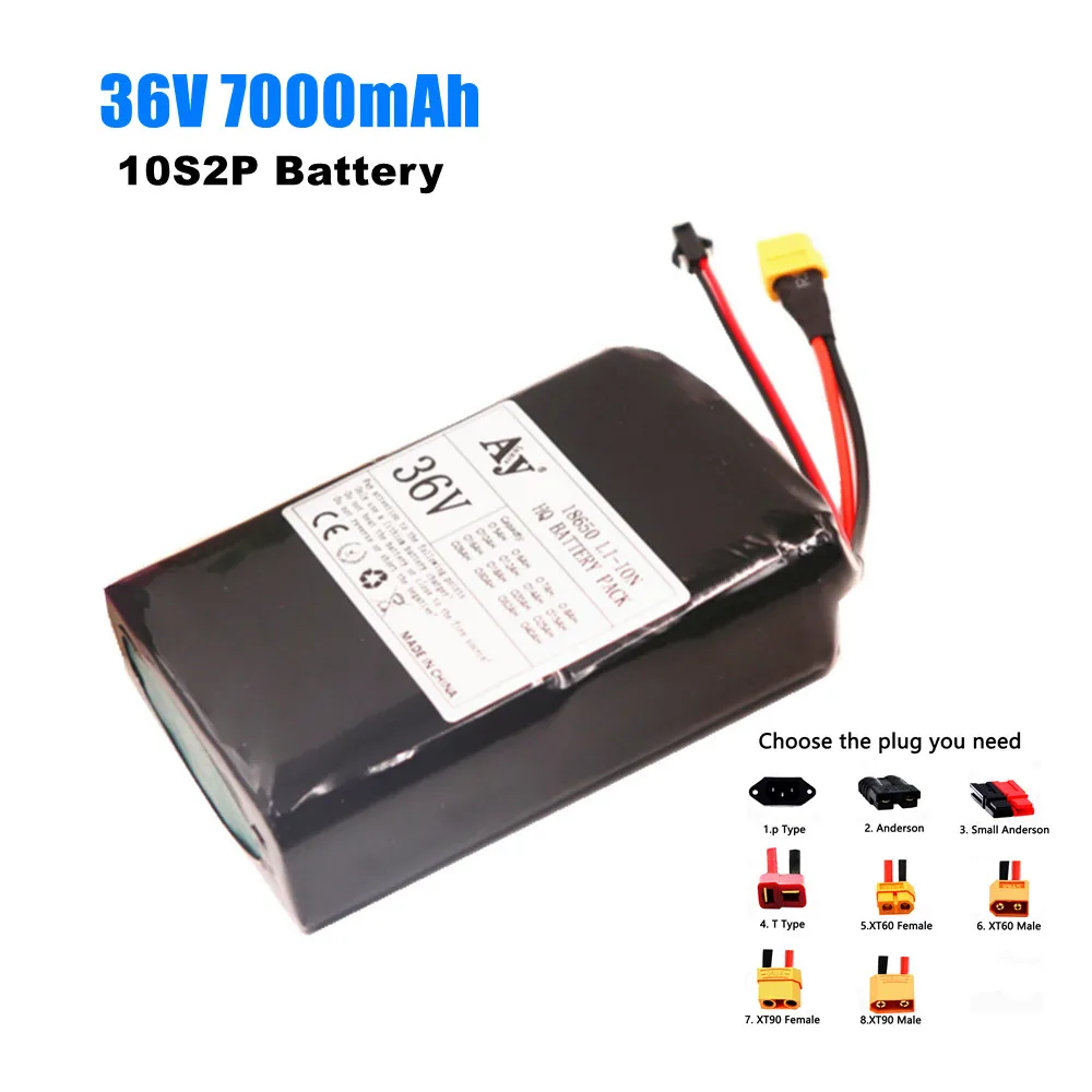 بطارية ليثيوم أيون قابلة للشحن ، 36v10s2p ، 7000 mAh ، 7Ah ، تستخدم لدراجة كهربائية ذاتية الفتيلة ، 18650