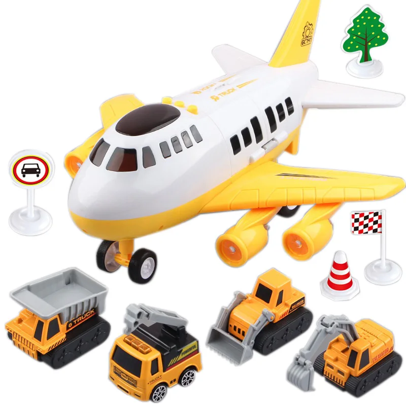 

Multifunctional Loading Aircraft DIY Assembled Storage Airplane Toy Child Inertial Airplane Model Transport Aircrafts 2