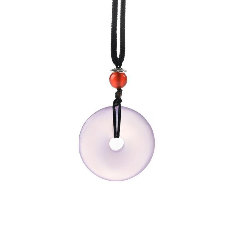 

New ice agate safety buckle men's and women's pendant necklace pendant