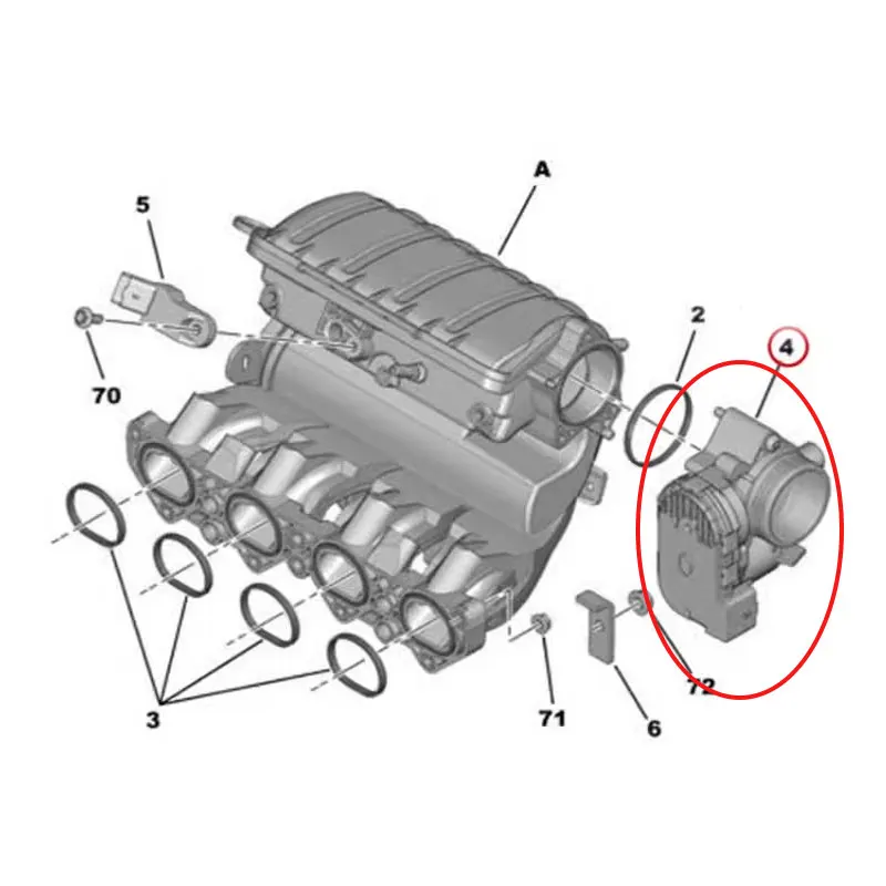 V867527880 13547528179 163631 suitable for BMW mini, Citroen, Peugeot throttle valves AIR INTAKE THROTTLE VALV. HOUSING